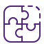 A purple puzzle piece in a squareDescription automatically generated with low confidence
